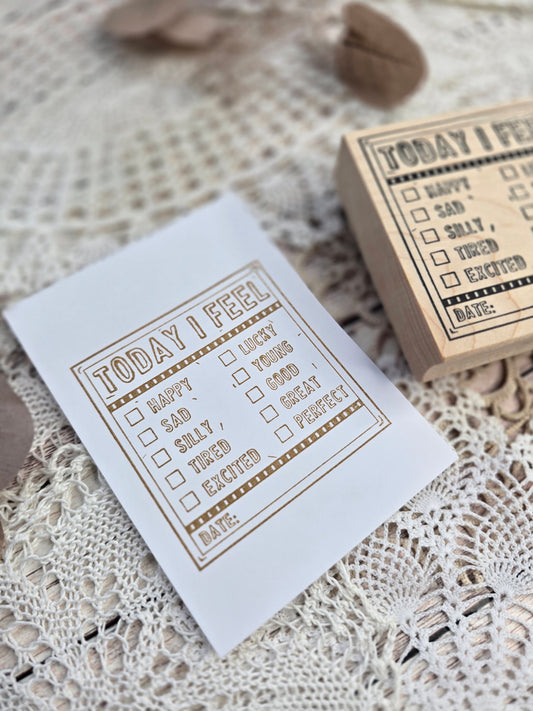 Holzstempel „Today I Feel“ – Catslife Press