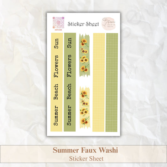 Faux Washi Stripes – 6 sommerliche Streifen-Sticker
