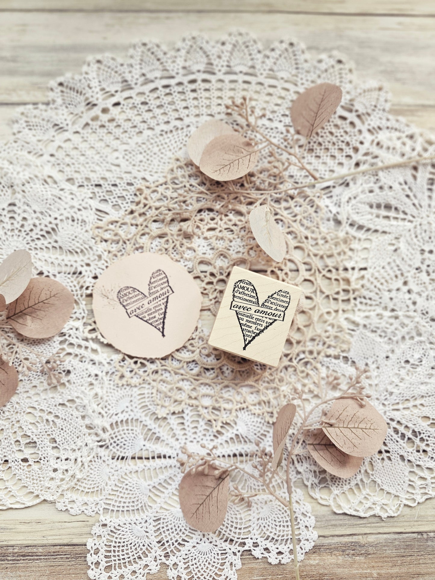 Holzstempel „Avec Amour“ – Catslife Press
