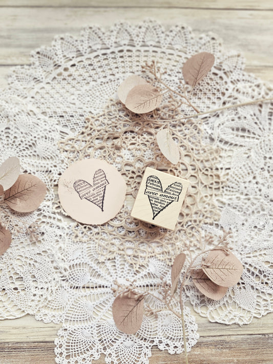 Holzstempel „Avec Amour“ – Catslife Press