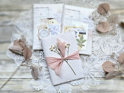 Midi Journal „Embossed Ivory“ – Handmade Series