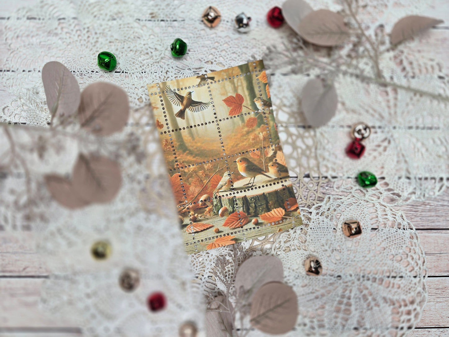 Briefmarken handmade – Herbstliche Tiere & Wald