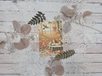 Briefmarken handmade – Herbstliche Tiere & Wald