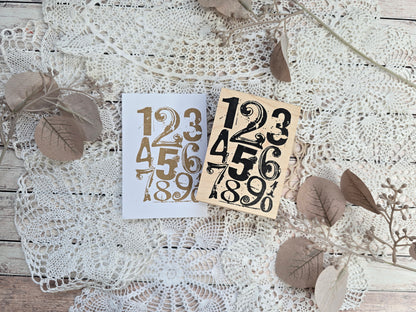 Holzstempel „Zahlenmix“ – Catslife Press