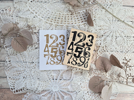 Holzstempel „Zahlenmix“ – Catslife Press