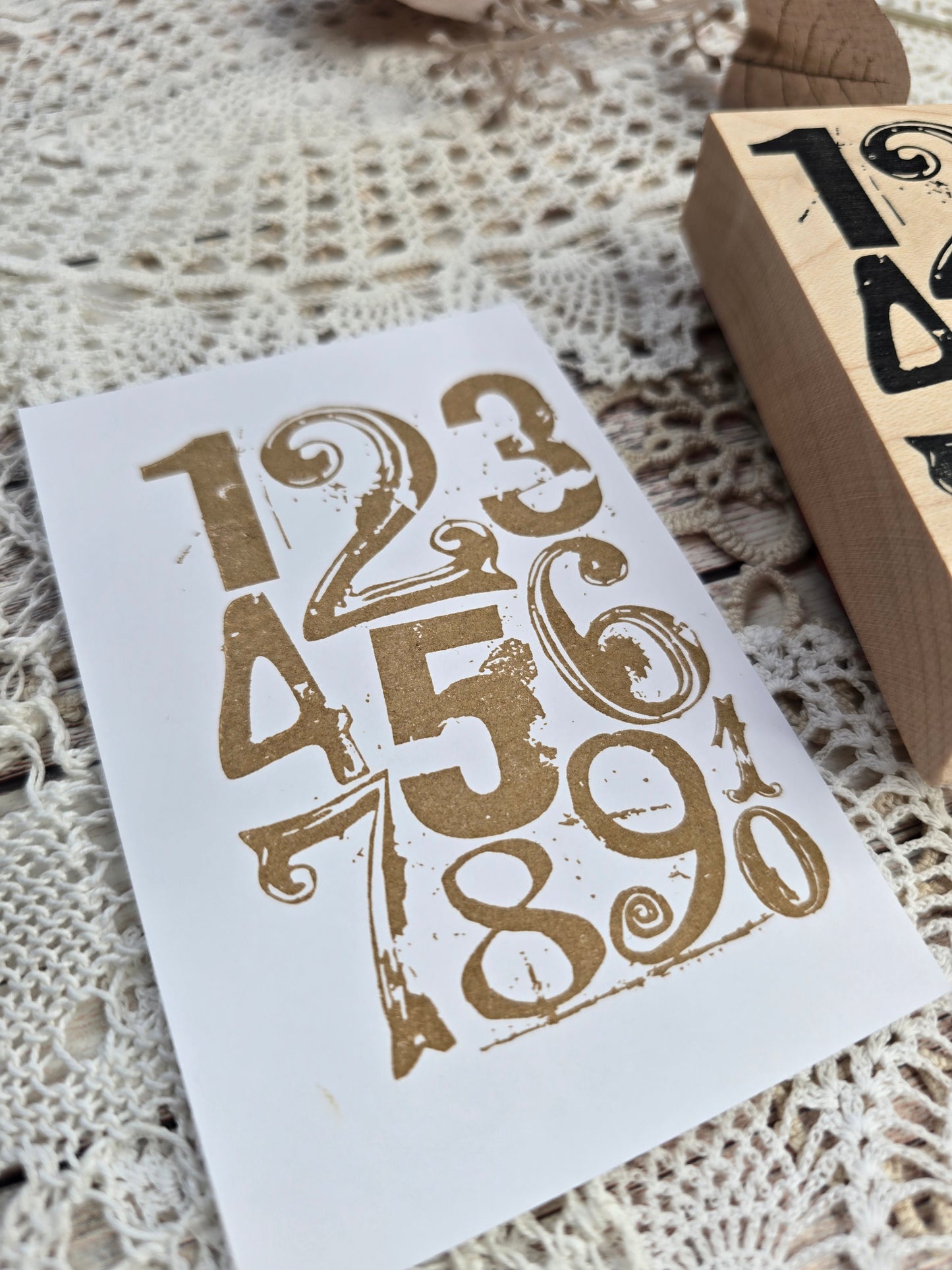 Holzstempel „Zahlenmix“ – Catslife Press