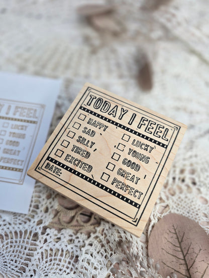 Holzstempel „Today I Feel“ – Catslife Press