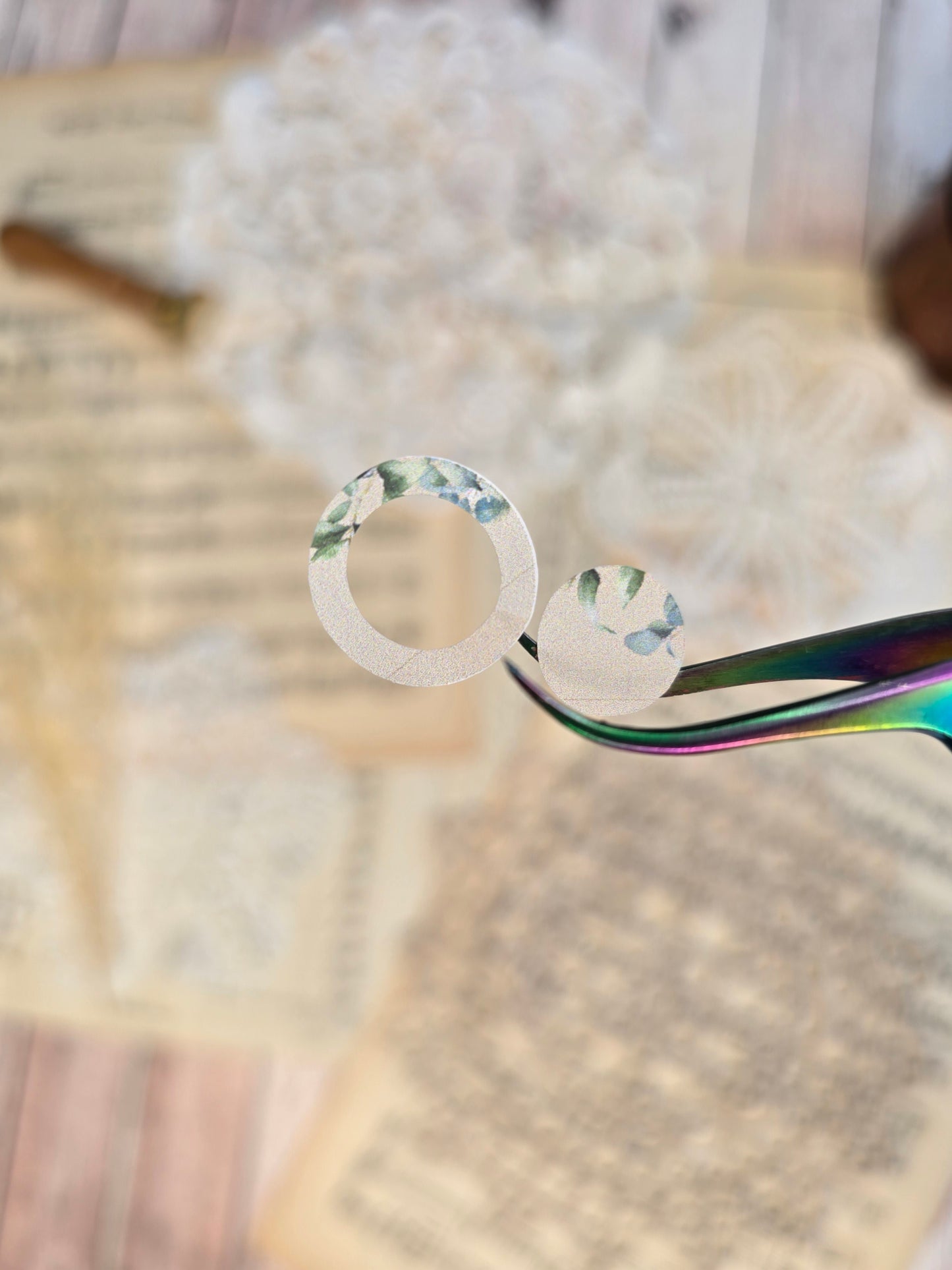 Sticker Set „Serenade Spots“ – 20 florale Vintage-Kreise