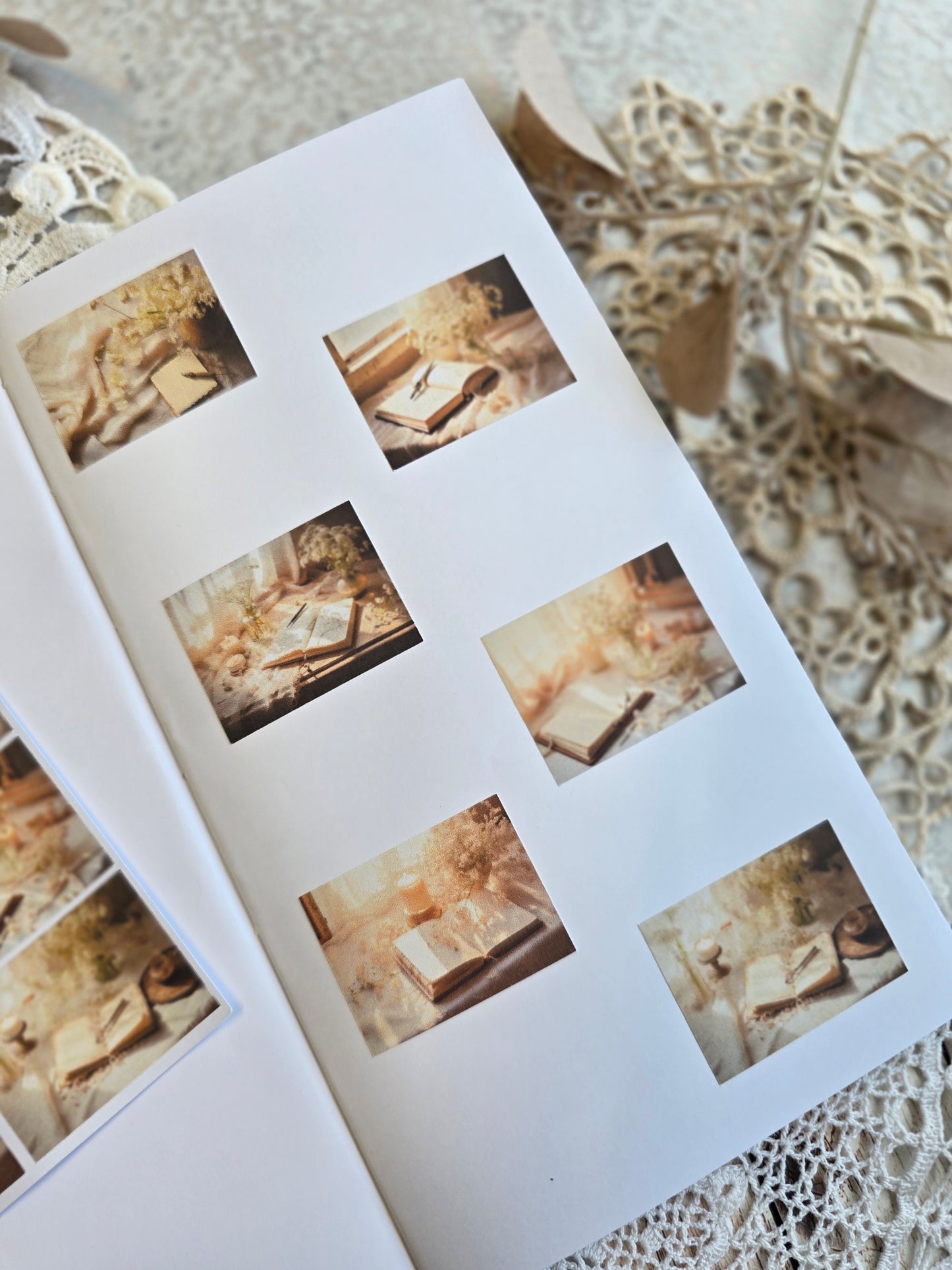 Vintage Schreibtisch Sticker – 6 ruhige Motive