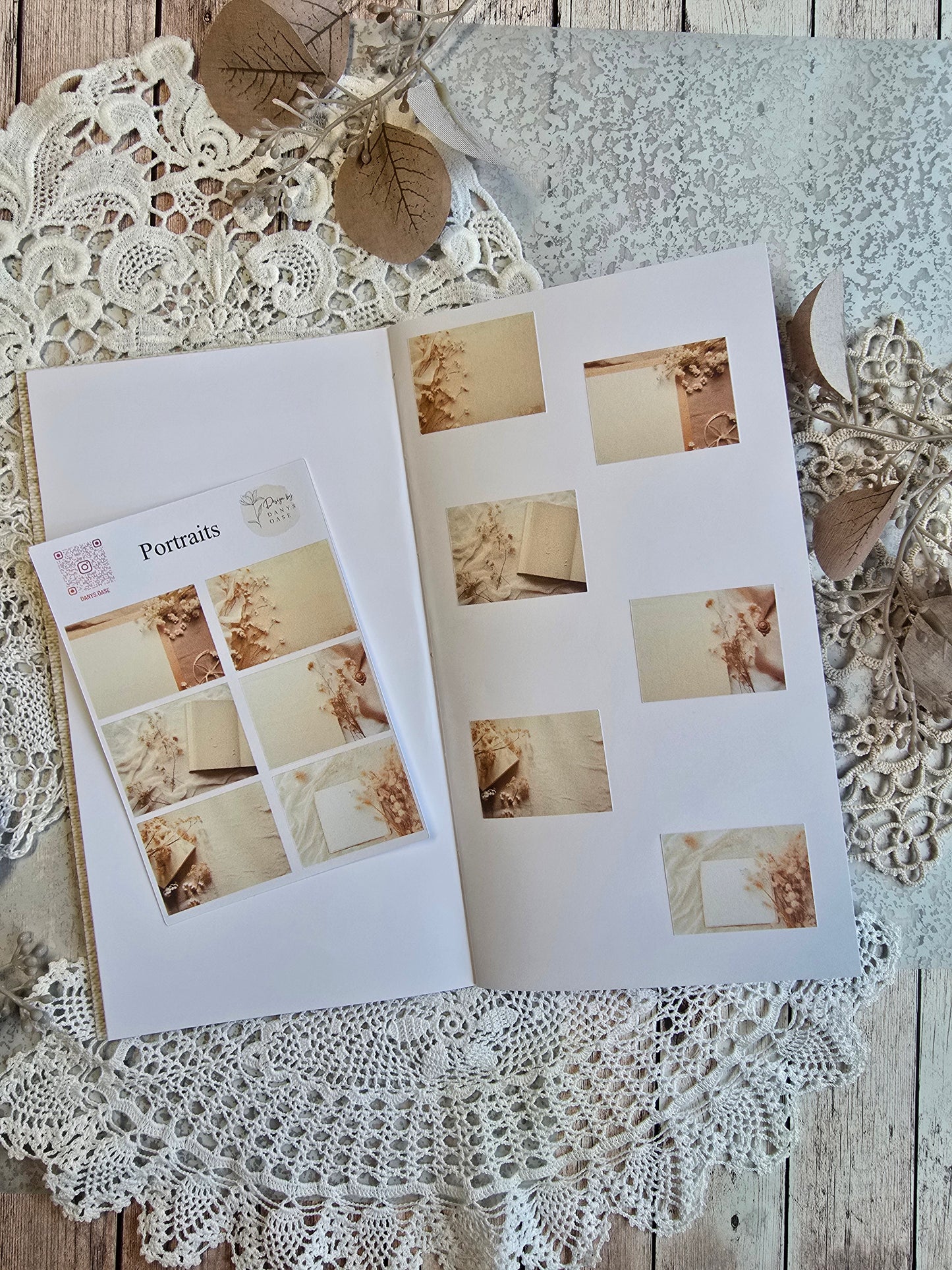 Vintage Portrait Sticker – 6 ästhetische Motive