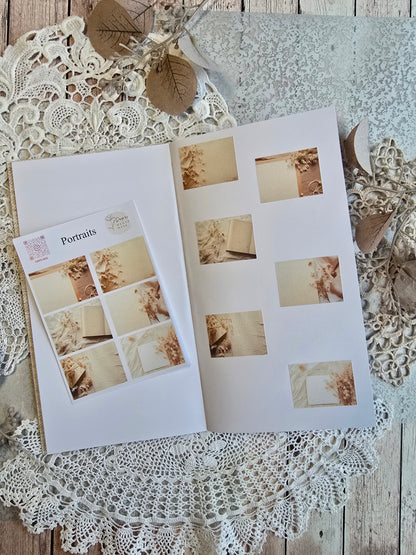 Vintage Portrait Sticker – 6 ästhetische Motive