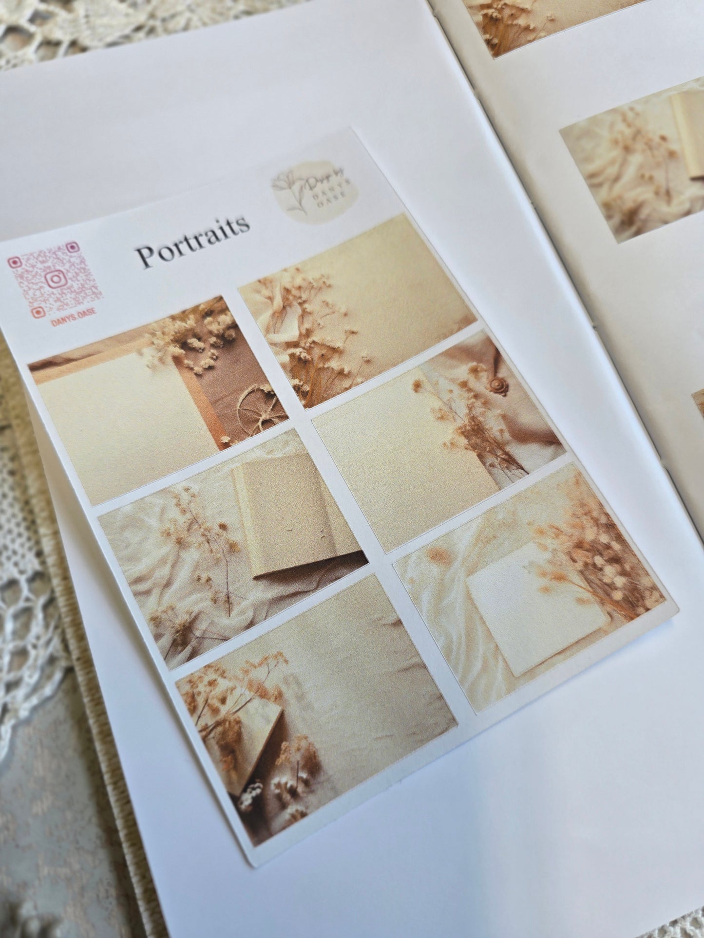 Vintage Portrait Sticker – 6 ästhetische Motive