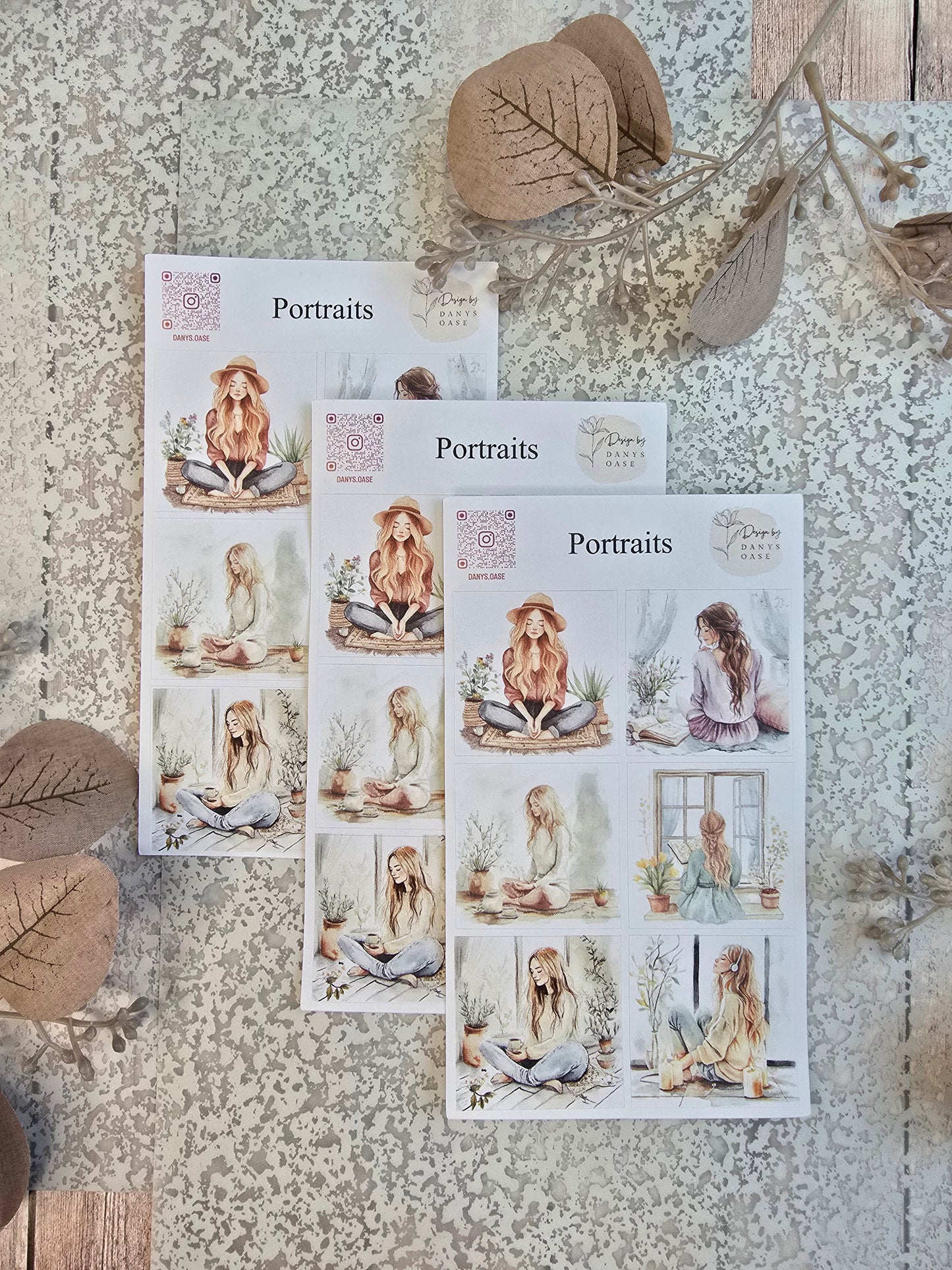 Stickers I 6 motifs I Mindfulness I Journal I Collage I Aesthetic I Scrapbooking I Decoration