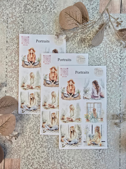 Stickers I 6 motifs I Mindfulness I Journal I Collage I Aesthetic I Scrapbooking I Decoration