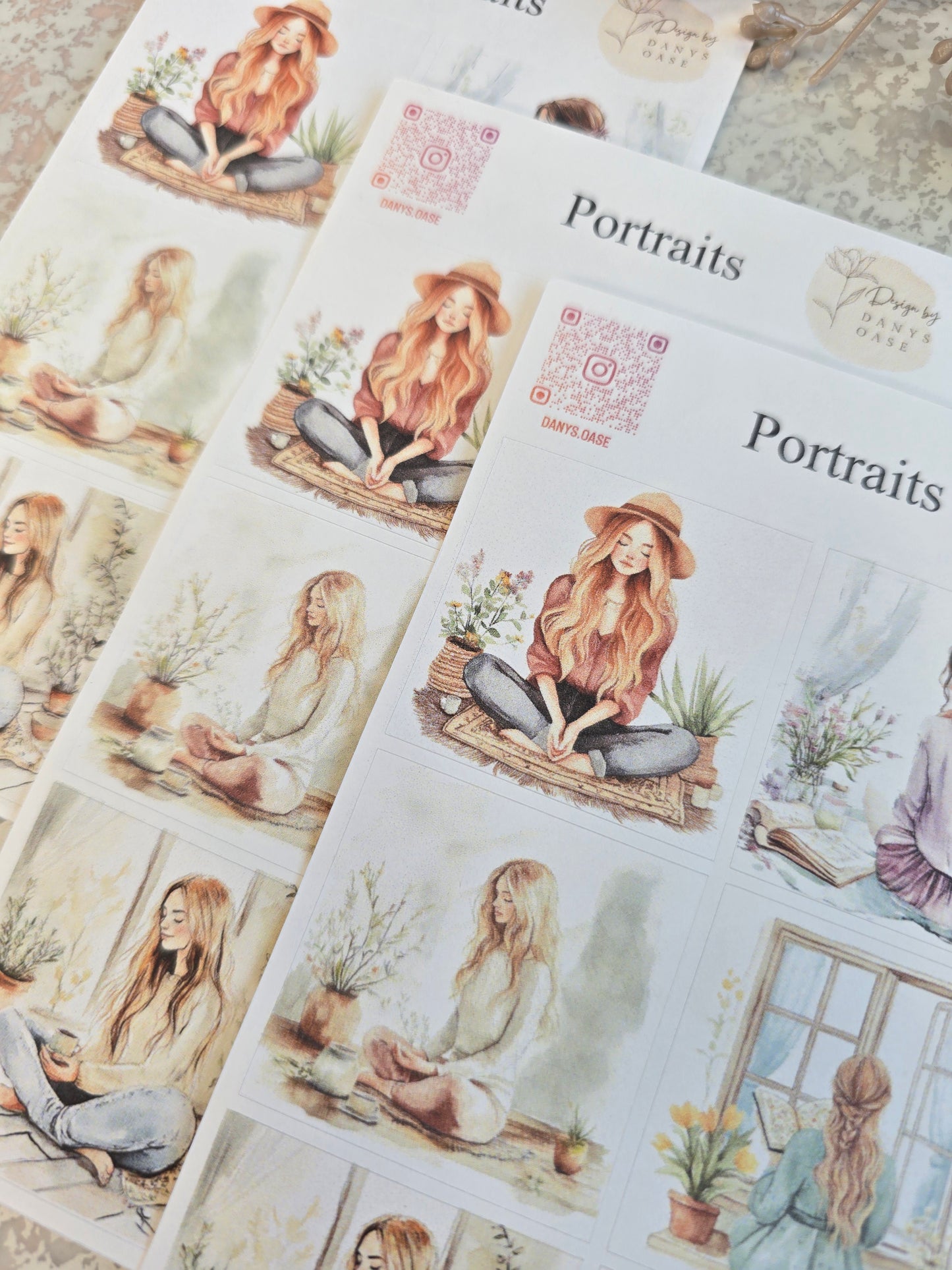 Stickers I 6 motifs I Mindfulness I Journal I Collage I Aesthetic I Scrapbooking I Decoration