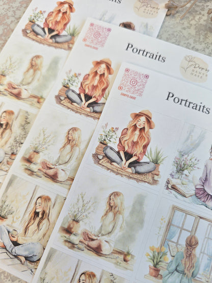 Stickers I 6 motifs I Mindfulness I Journal I Collage I Aesthetic I Scrapbooking I Decoration