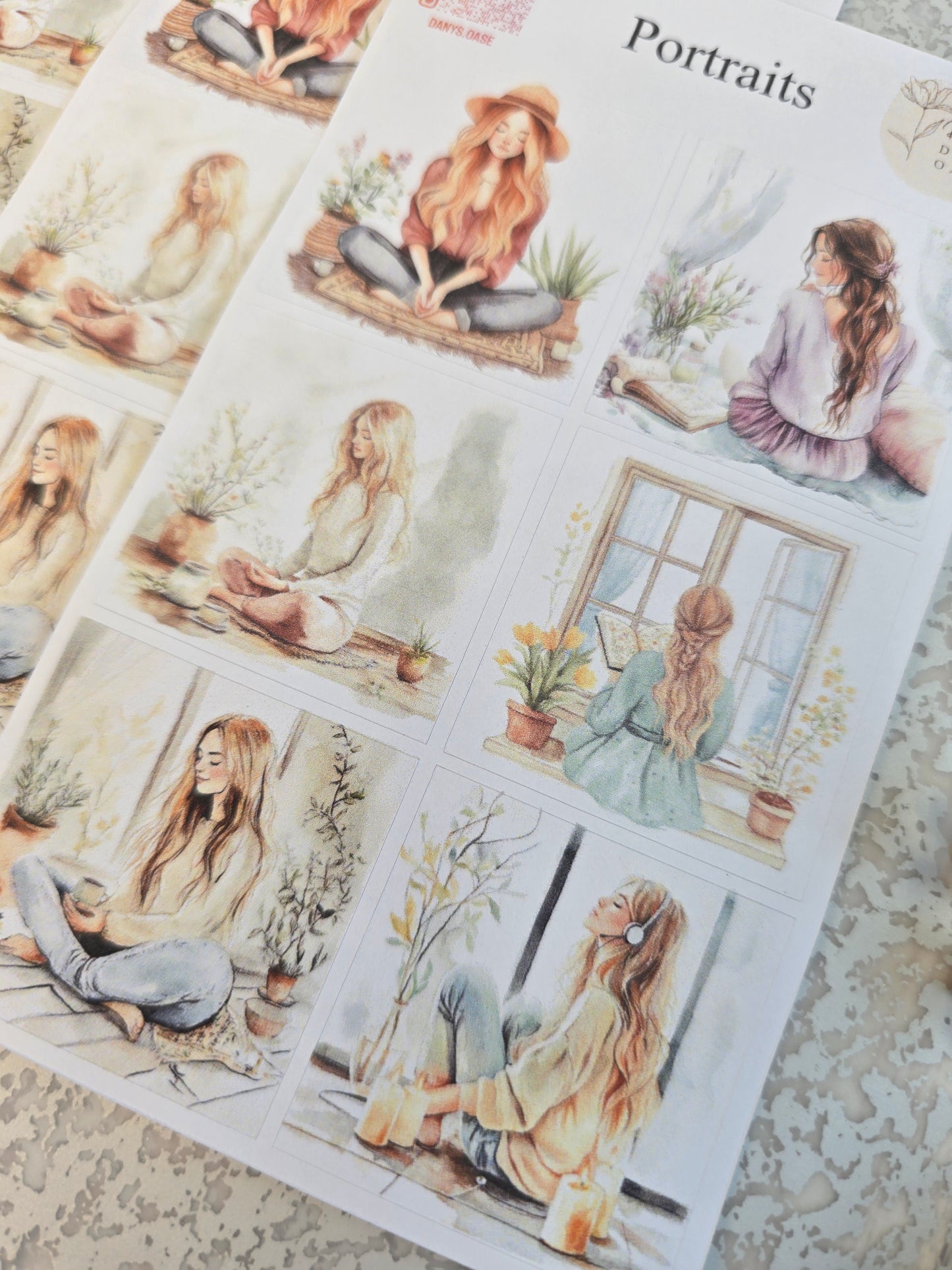 Stickers I 6 motifs I Mindfulness I Journal I Collage I Aesthetic I Scrapbooking I Decoration