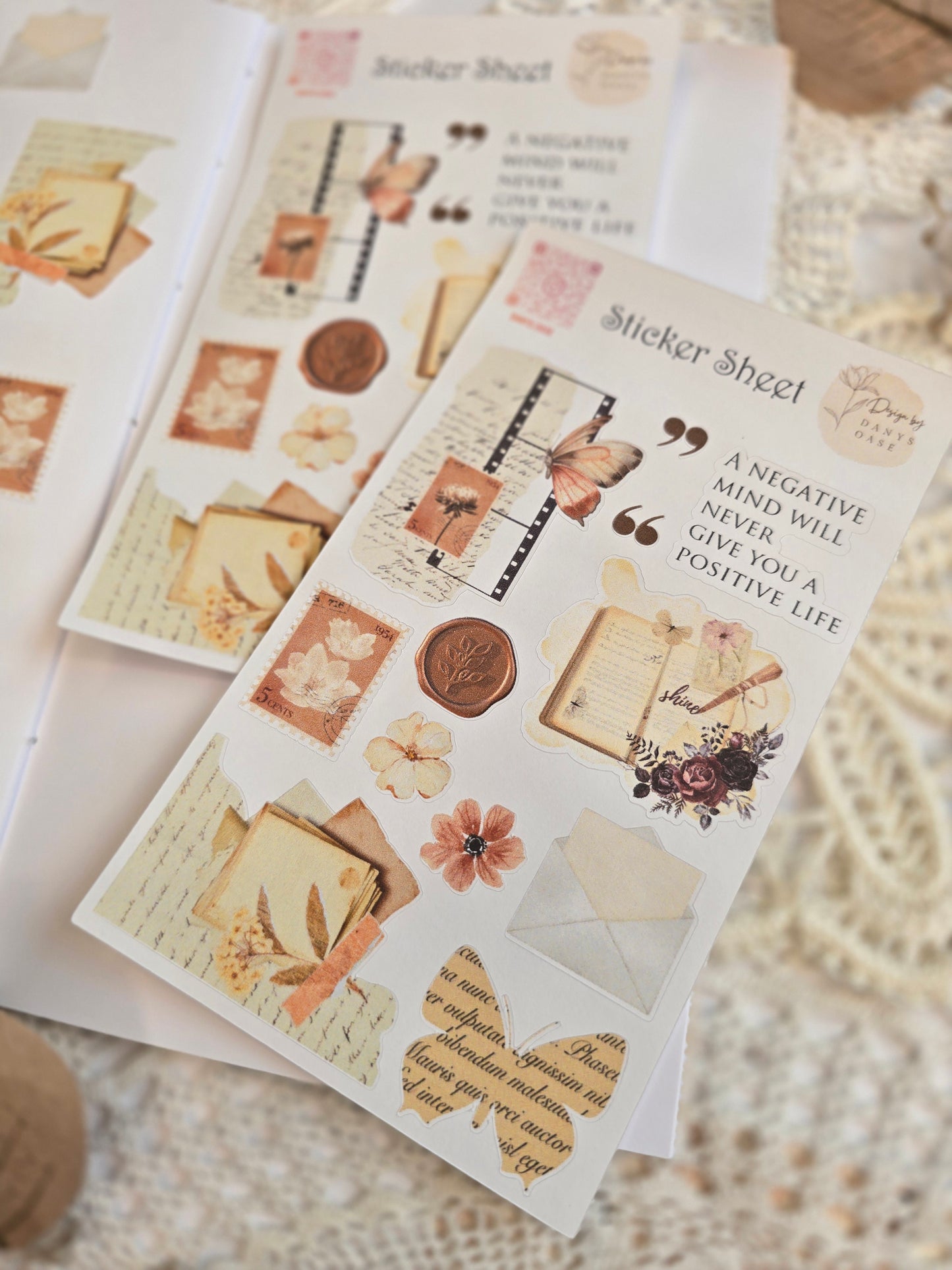 Vintage Sticker Set – 12 nostalgische Motive