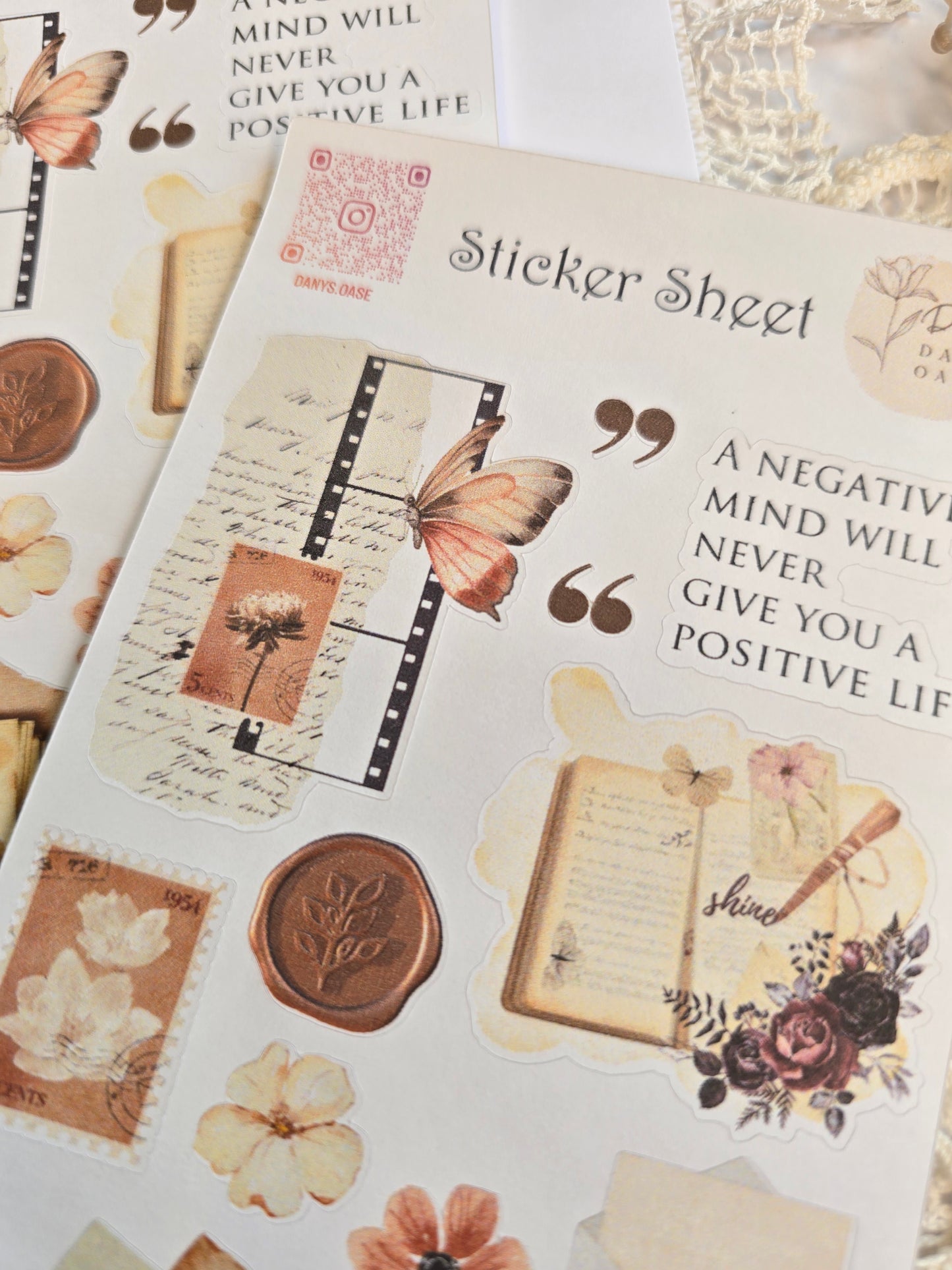 Vintage Sticker Set – 12 nostalgische Motive