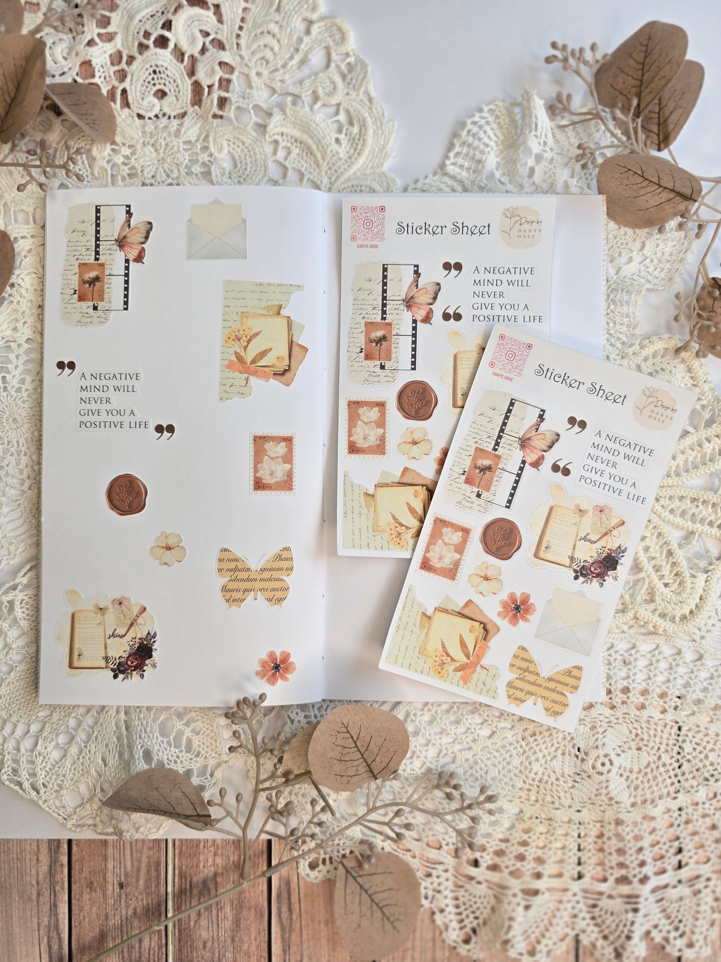 Vintage Sticker Set – 12 nostalgische Motive