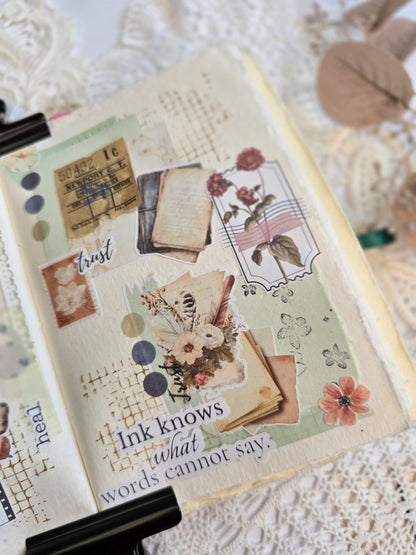 Vintage Sticker Set – 11 zarte Motive