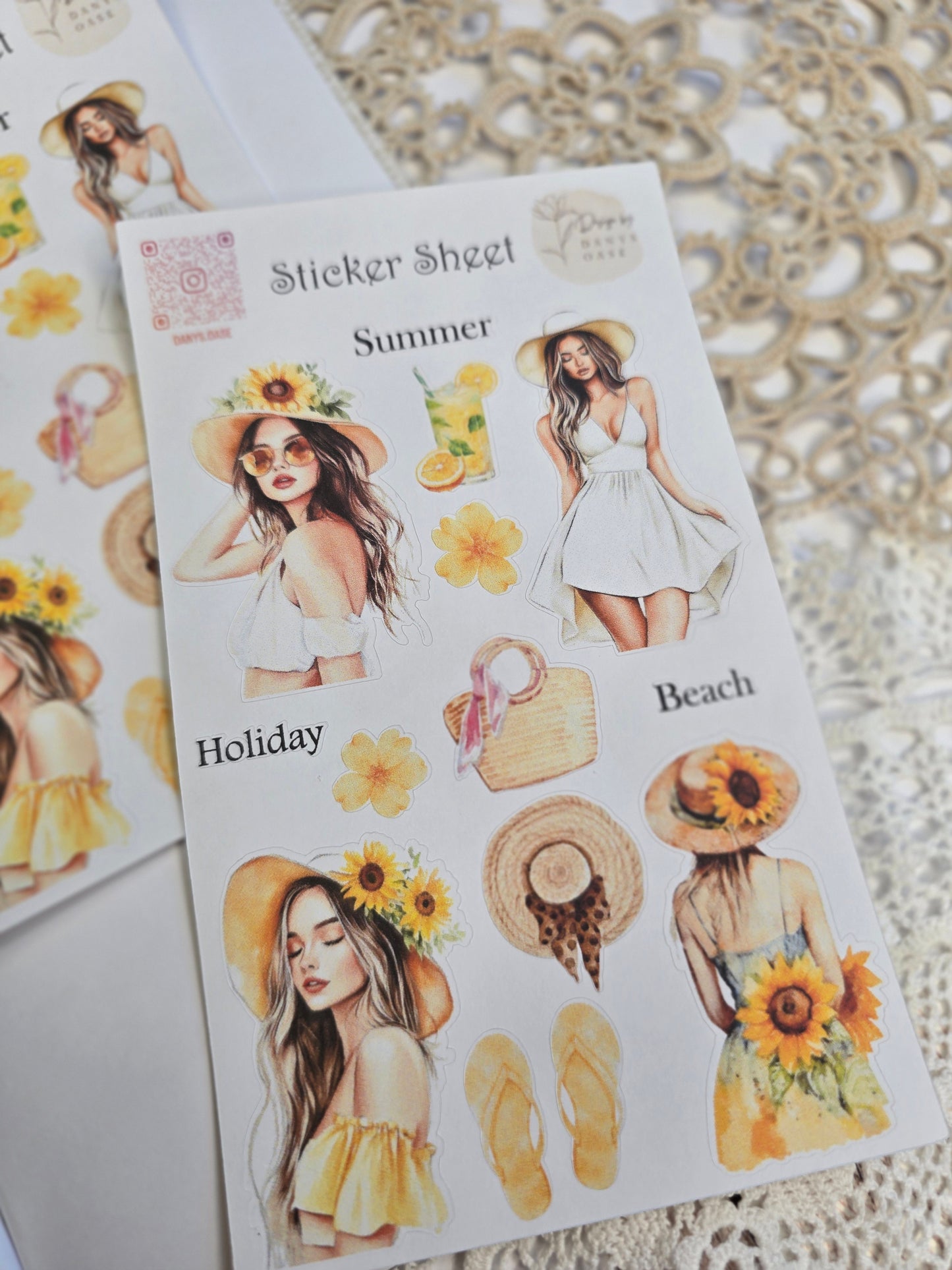 Sommer Sticker Set – 12 feminine Motive