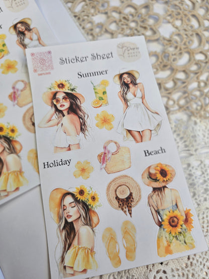 Sommer Sticker Set – 12 feminine Motive