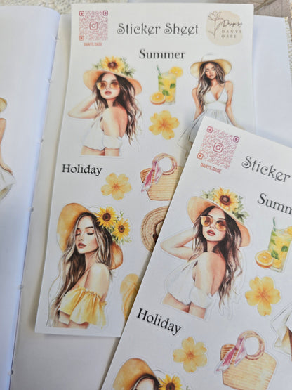 Sommer Sticker Set – 12 feminine Motive