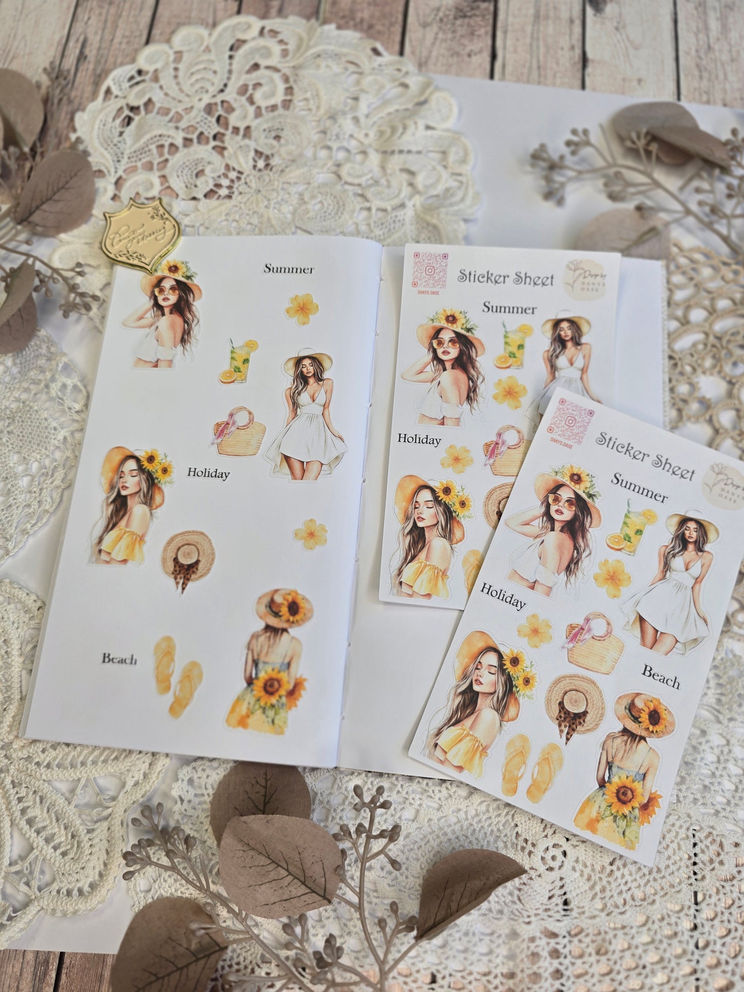 Sommer Sticker Set – 12 feminine Motive