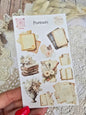 Sticker sheet “Vintage Cluster” – 10 nostalgic motifs (15 × 8.5 cm) – Stickers for journals, collages &amp; scrapbooking