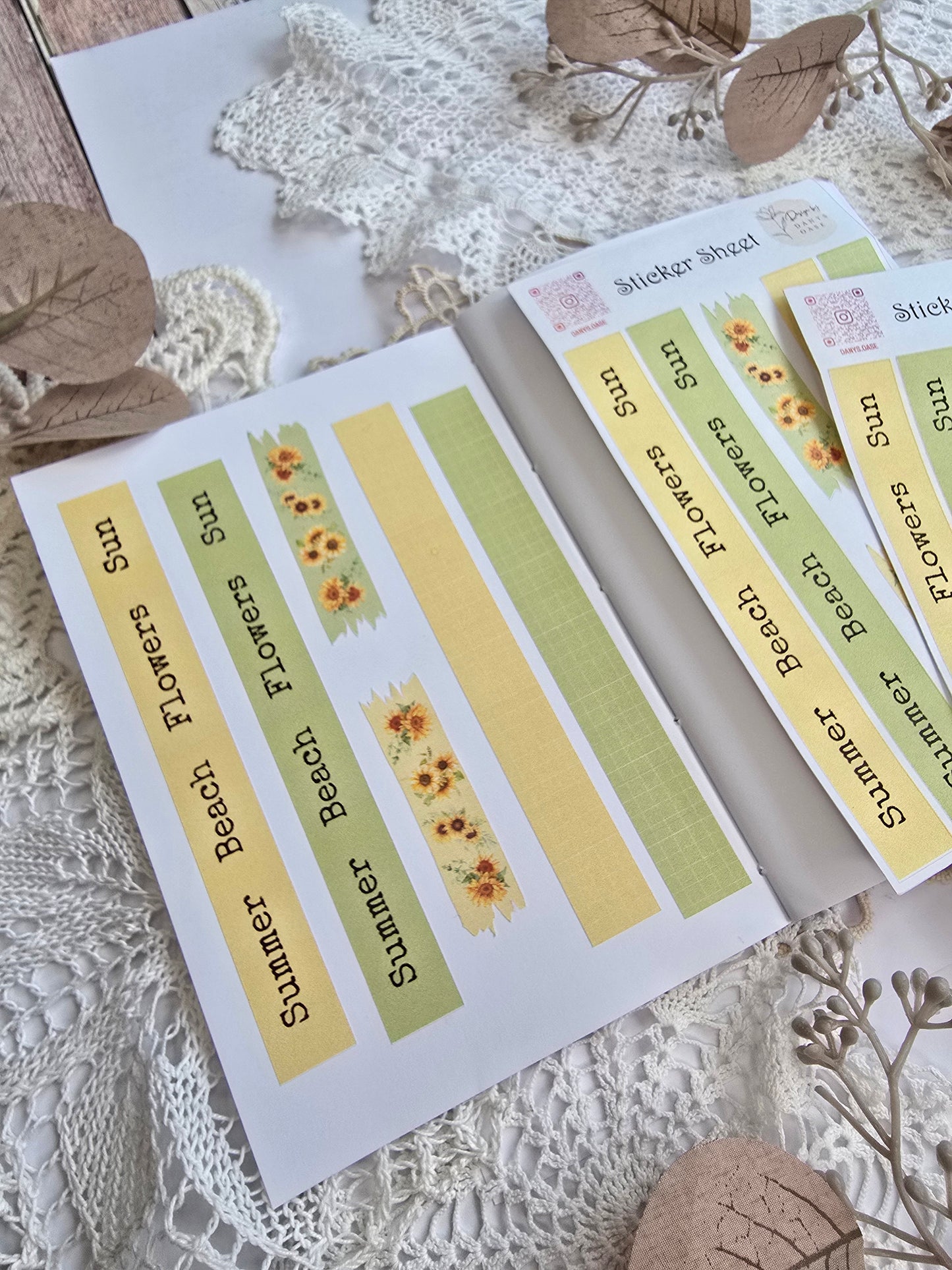 Faux Washi Stripes – 6 sommerliche Streifen-Sticker