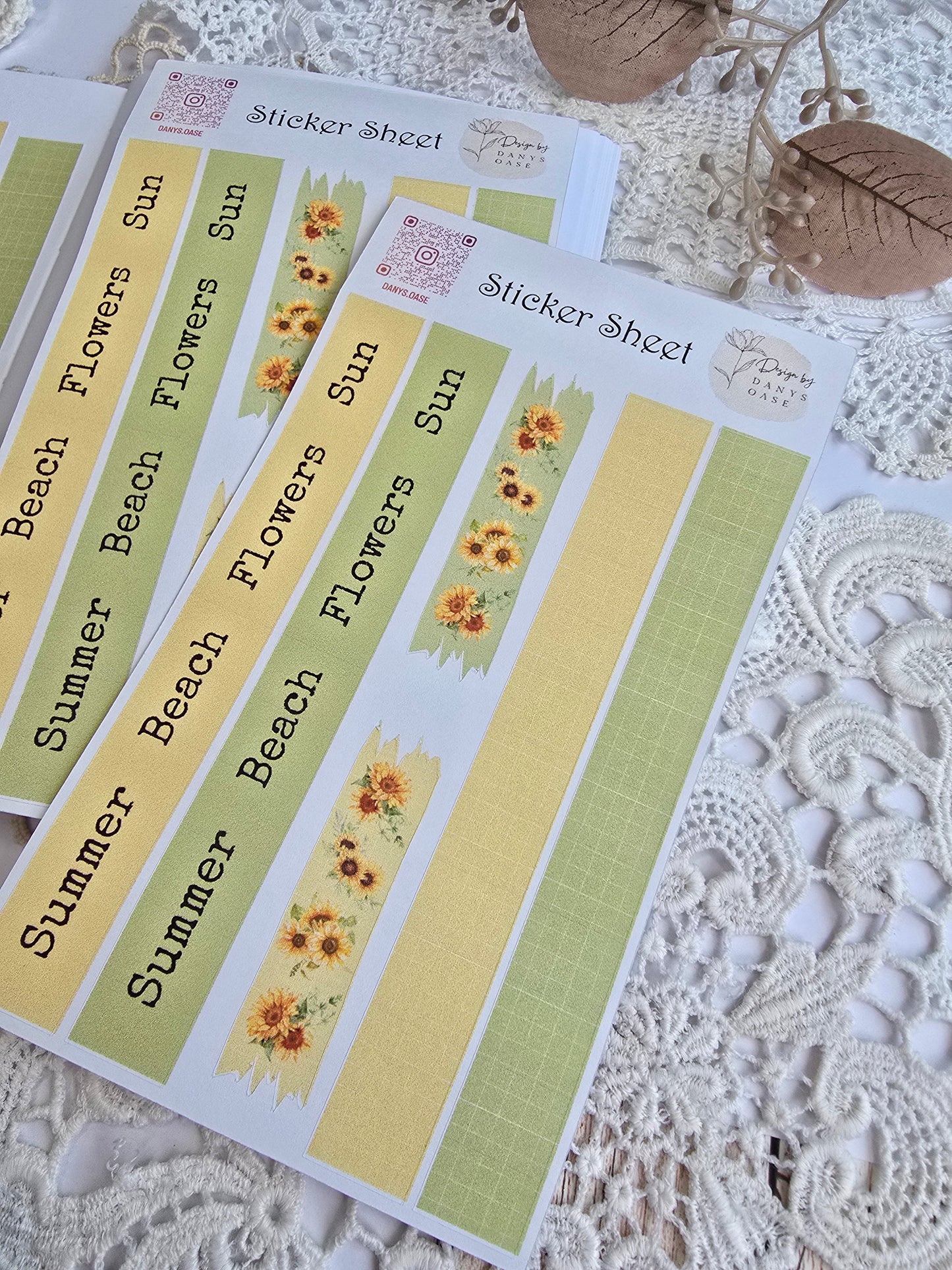 Faux Washi Stripes – 6 sommerliche Streifen-Sticker