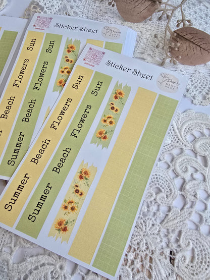 Faux Washi Stripes – 6 sommerliche Streifen-Sticker