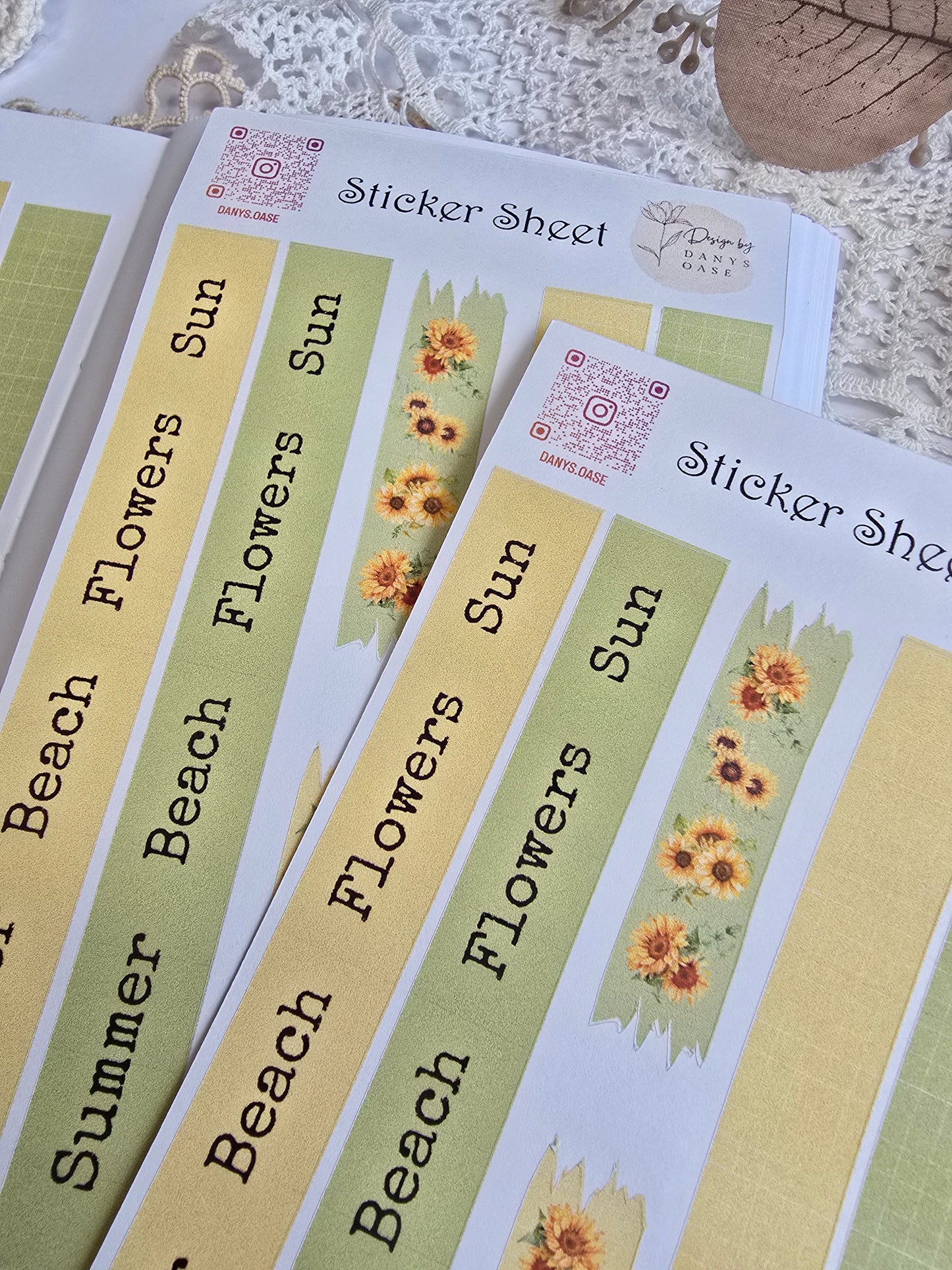 Faux Washi Stripes – 6 sommerliche Streifen-Sticker
