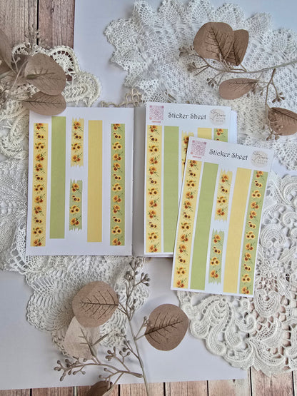 Faux Washi Stripes – 6 sommerliche Streifen-Sticker