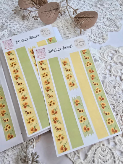 Faux Washi Stripes – 6 sommerliche Streifen-Sticker