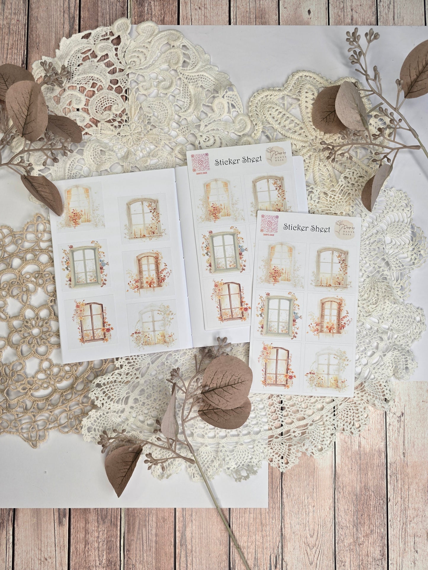 Fenster Sticker Set – 6 Aquarellmotive