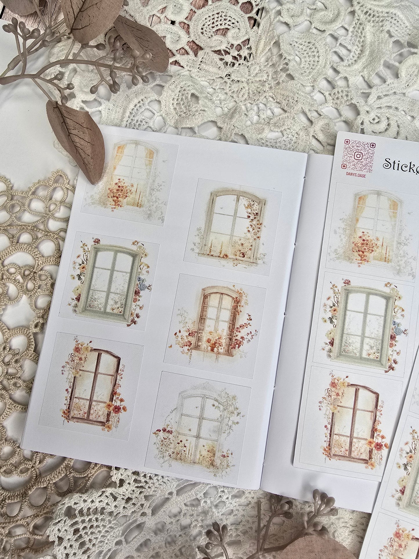 Fenster Sticker Set – 6 Aquarellmotive