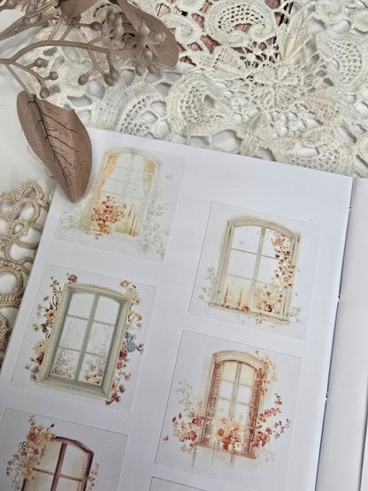 Fenster Sticker Set – 6 Aquarellmotive