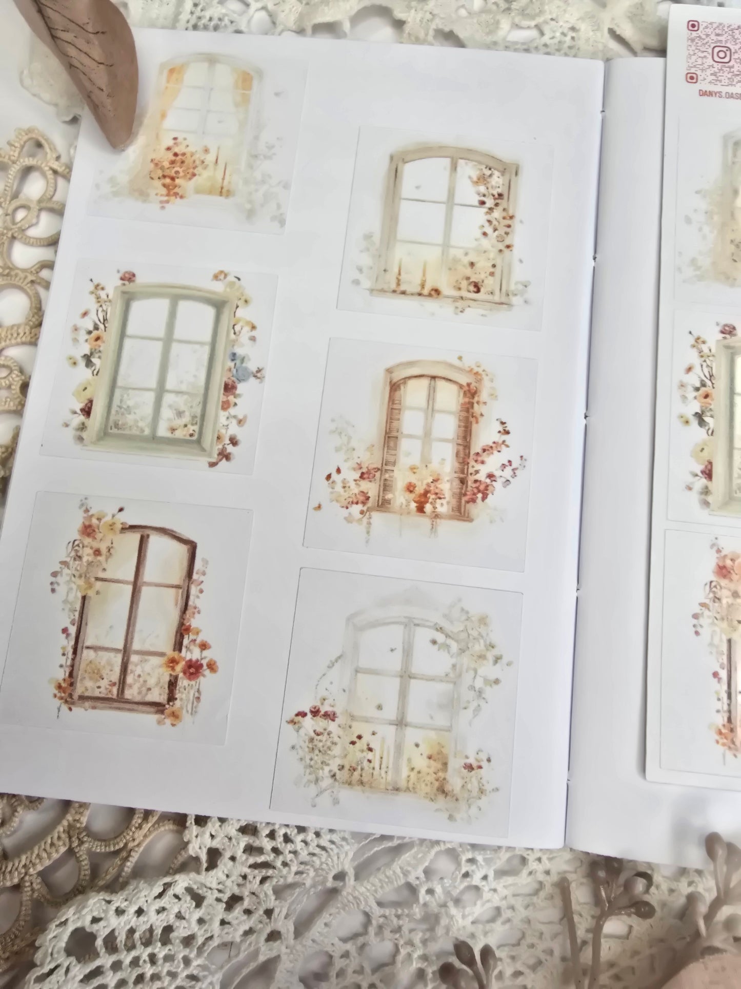 Fenster Sticker Set – 6 Aquarellmotive