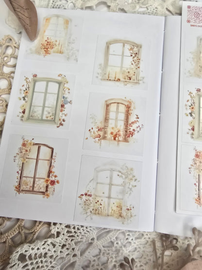 Fenster Sticker Set – 6 Aquarellmotive