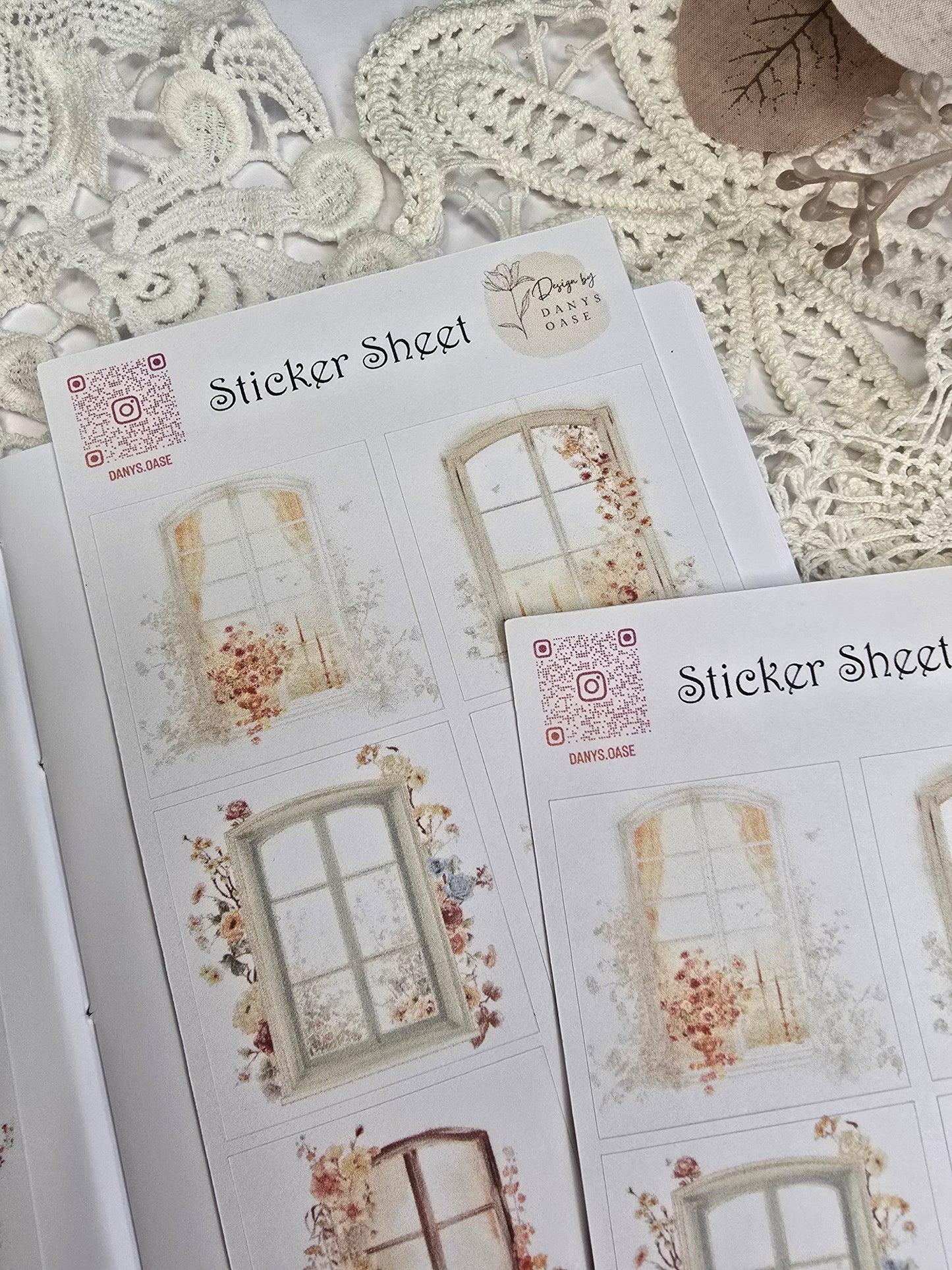 Fenster Sticker Set – 6 Aquarellmotive