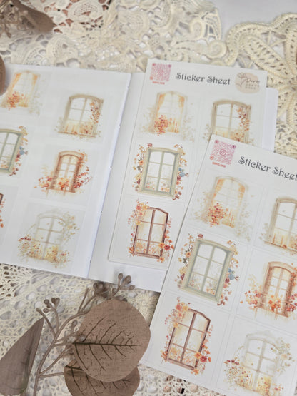 Fenster Sticker Set – 6 Aquarellmotive