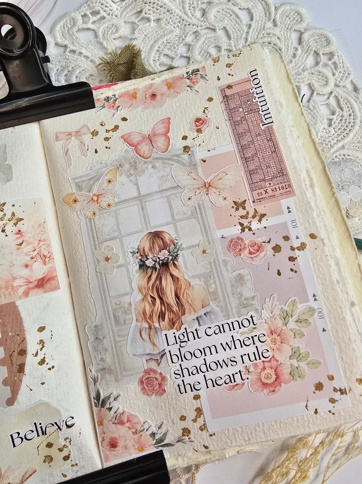 Boho Sticker Set – 11 pastel motifs with girls &amp; sayings for journaling &amp; DIY