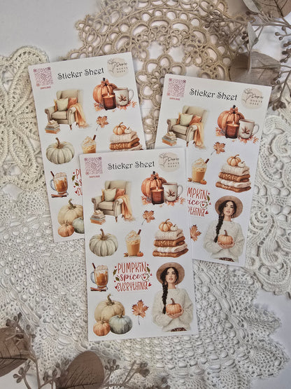 Herbst Sticker Set – 11 Aquarellmotive im Cozy Look