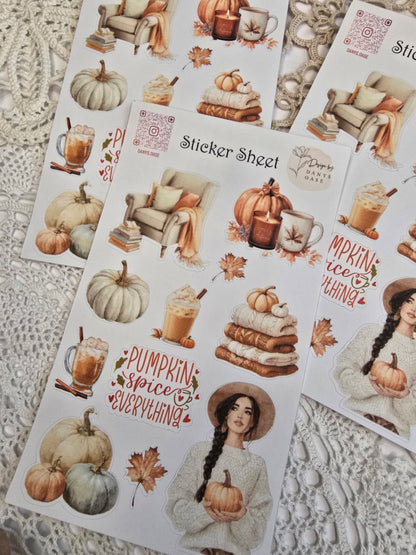 Herbst Sticker Set – 11 Aquarellmotive im Cozy Look