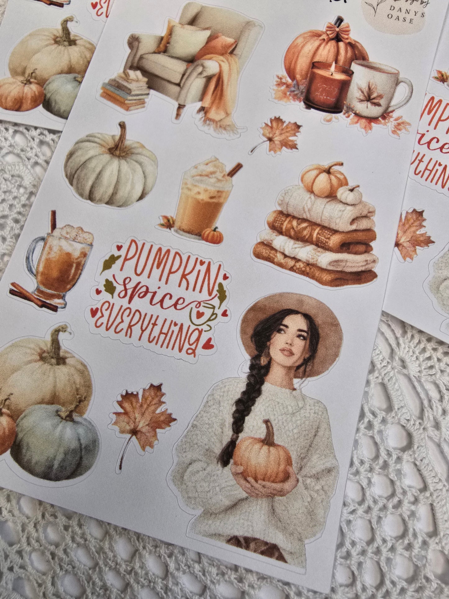 Herbst Sticker Set – 11 Aquarellmotive im Cozy Look