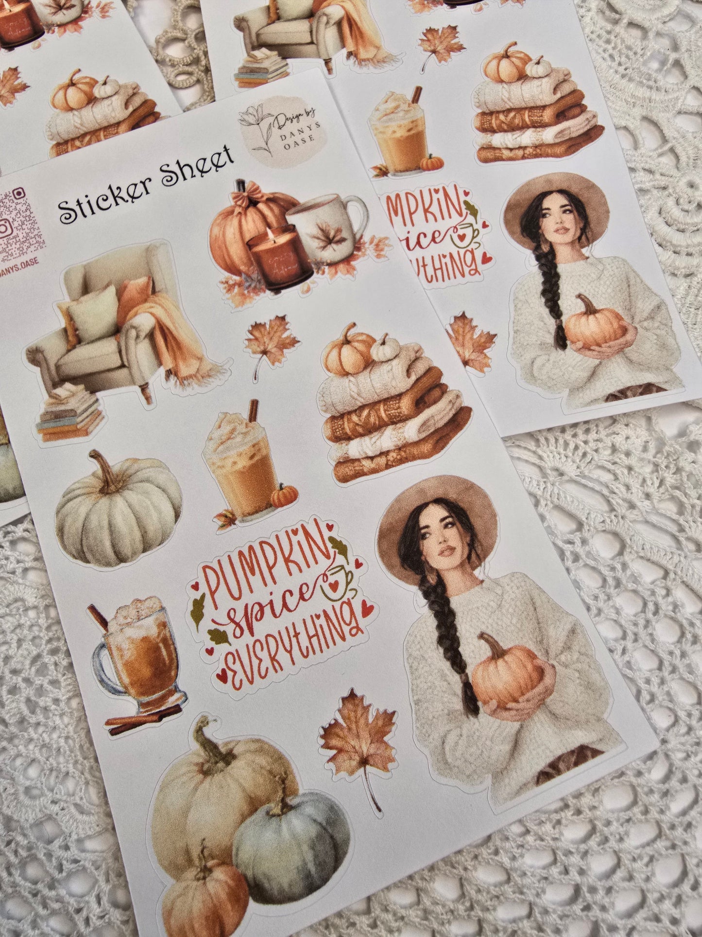Herbst Sticker Set – 11 Aquarellmotive im Cozy Look