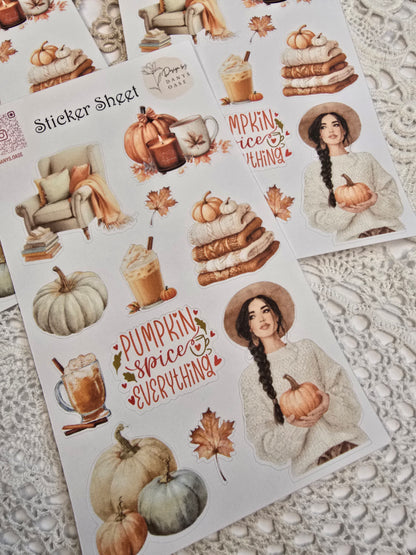 Herbst Sticker Set – 11 Aquarellmotive im Cozy Look