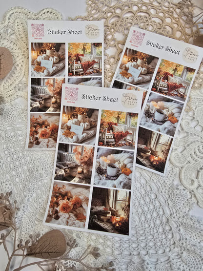 Herbst Sticker Set – 6 Cozy Foto-Motive
